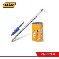 Ручка шариковая BIC Cristal, СИНЯЯ, корпус прозрачный, узел 1мм, линия 0,4мм