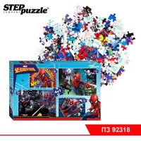 Мозаика "puzzle" 4в1 "Человек-паук (new 1)" (Marvel)