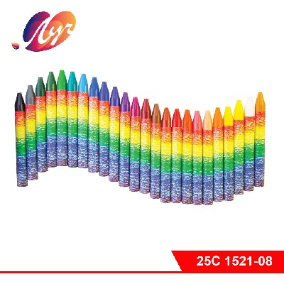 Мелки восковые 24 цвета на масляной основе "Фантазия" (круглые)