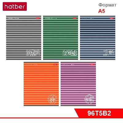 Тетрадь 96л А5ф ЛИНИЯ 65г/кв.м на скобе серия -Полосочки-