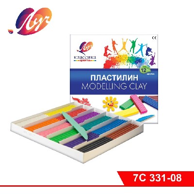 Пластилин «Классика», 12 цветов