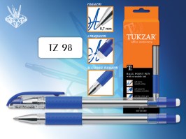 Ручка шариковая: со стираемыми чернилами/с ластиком/, прозрачный корпус, синий резиновый держатель