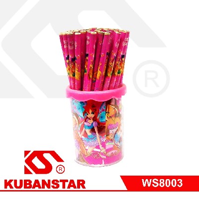 Карандаш чернографитн. круглый корпус, заточен. в пластиковой тубе