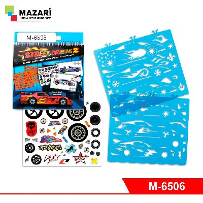 Альбом для творчества СТРИТРЕЙСИНГ, 36 страниц, с наклейками и трафаретами