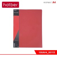 Папка Пластиковая Hatber 100 вкладышей А4ф корешок 40 мм STANDARD Красная