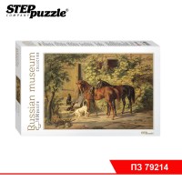 Мозаика "puzzle" 1000 "Лошади у крыльца" (Русские музеи new)