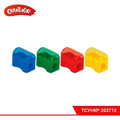 Точилка Creativiki СУНДУЧОК с контейнером ассорти в тубах индив. штрих-код