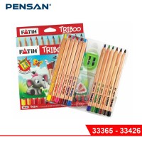 Набор цветных деревянных карандашей: FATIH, 12 цв. TRIBOO