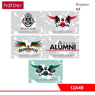 Альбом для рисования 12л А4ф на скобе серия «Гарри Поттер»