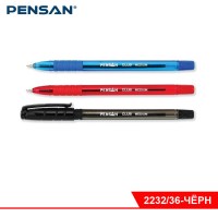 Ручка PENSAN CLUB medium, шариковая, ЧЁРНАЯ, матовый корпус, 0,7 мм