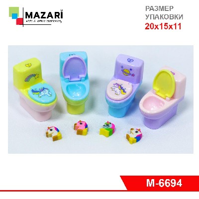 Точилка пластиковая, с ластиком, SURPRISE, 1 отверстие для заточки, с контейнером для стружки