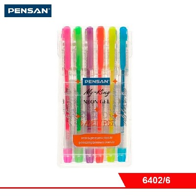 Набор ручек гелевых PENSAN MY KING 6 цветов