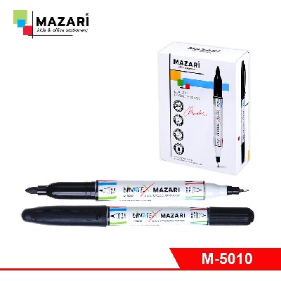 Маркер двусторонний CD/DVD Binatex, ЧЁРНЫЙ, пулевид./клиновид. наконечники, 0.5/2 мм, картонная уп.