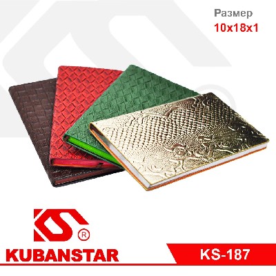 Записная книжка 80 л. 18Х10 в клетку,4 цвета.