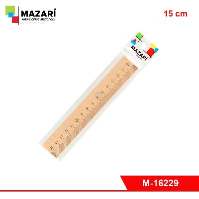 Линейка деревянная 15 см, ОПП-упаковка