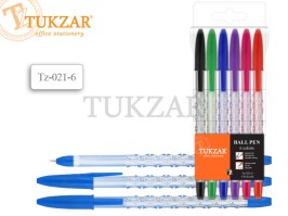 Набор шариковых ручек TUKZAR в фигурном корпусе, 6 цветов