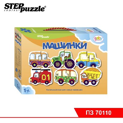 Напольный пазл-мозаика "Машинки" (Baby Step) (малые)