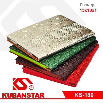 Записная книжка 80 л. 18Х13 в клетку,4 цвета.