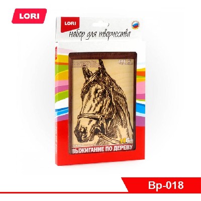 Выжигание в рамке "Лошадь"