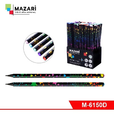 Карандаш чернографитный пластиковый GALATEA, НВ, со стразом, круглый, в дисплее