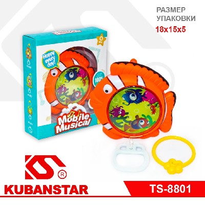 Погремушка с подвеской в коробочке