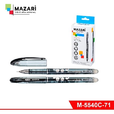 Ручка гелевая со стираемыми чернилами PRESTIGE, ЧЁРНАЯ, игольчатый пиш.узел 0,5мм, термочувств.черн.