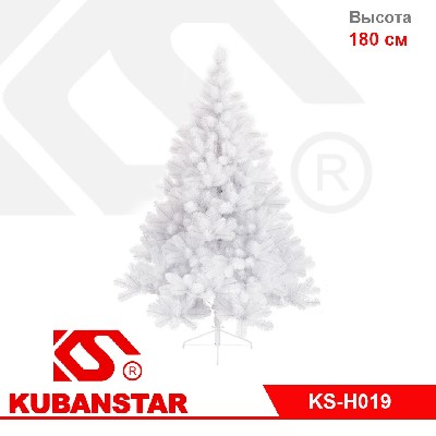 Сосна искусственная белая, высота 180 см, 210 веточек