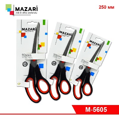 Ножницы офисные BE TOP, 250 мм, лезвия из нержавеющей стали, пластиковые ручки с резиновыми вставкам