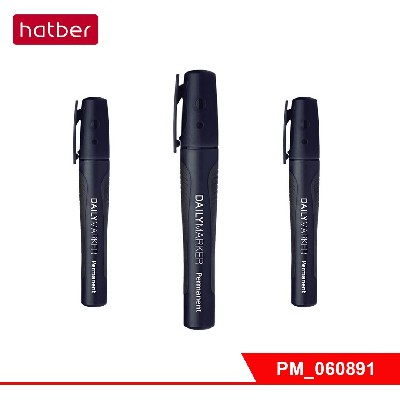 Маркер перманентный Hatber Daily, закругленный пишущий узел, толщина линии 2 мм ЧЁРНЫЙ