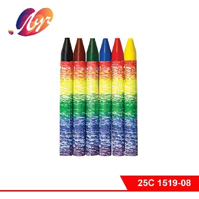 Мелки 6 цветов на масляной основе "Фантазия" (круглые)