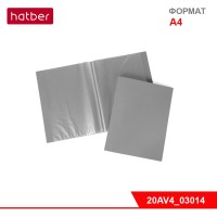 Папка Пластиковая Hatber 20 вкладышей, формат А4, корешок 14 мм, LINE Серая