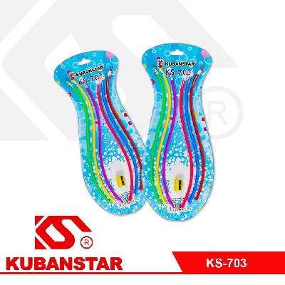 Карандаши простые, завязывающиеся, с точилкой, на блистере с европодвесом (в наборе 6 штук)