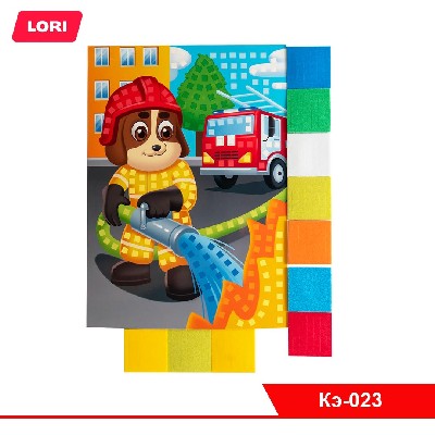 Мягкая мозаика из ЭВА (большой набор) "Пожарный"