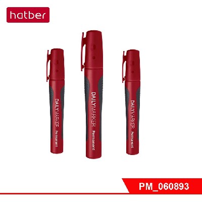 Маркер перманентный Hatber Daily, закругленный пишущий узел, толщина линии 2 мм, КРАСНЫЙ