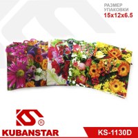 Пакет подарочный бумажный «Цветы», 15х12х6.5 см