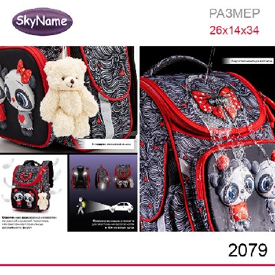 Ранец SkyName 2079 + брелок мишка