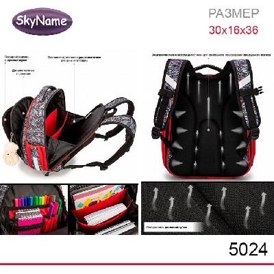 Ранец SkyName 5024 + брелок мишка