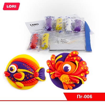 Полимерная глина.Магниты "Красочные рыбки"