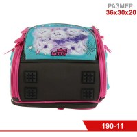 Рюкзак каркасный Across 190 36х30х20 см + мешок для обуви, серый/розовый