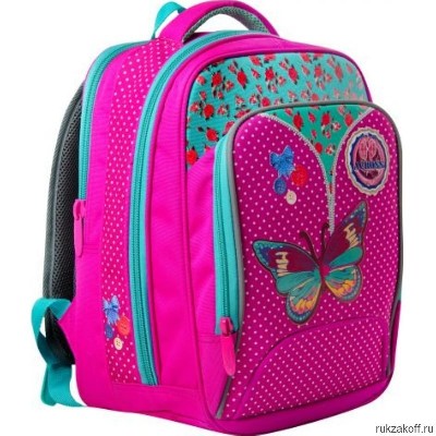 Школьный рюкзак для девочек Across Butterfly Pink, 37x30x19 см