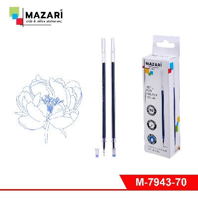 Стержень гелевый, СИНИЙ, игольчатый пиш.узел 0,5 мм, длина 130 мм, д/ручек: М-5536-5338,М-7494-7498