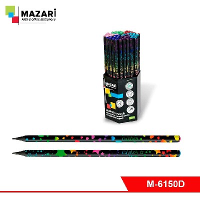 Карандаш чернографитный пластиковый GALATEA, НВ, со стразом, корпус круглый, пластиковый дисплей