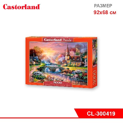 Пазлы C-300419 Мост через реку, 3000 деталей Castor Land