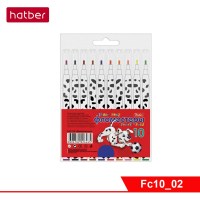 Фломастеры Hatber 10 цв.  корпус с рисунком-Далматинцы- в блистере с европодвесом