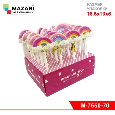 Ручка шариковая CANDY RAINBOW, СИНЯЯ, пулевидный пиш.узел 0.7мм, пластиковый корпус, ассорти 2 цвета