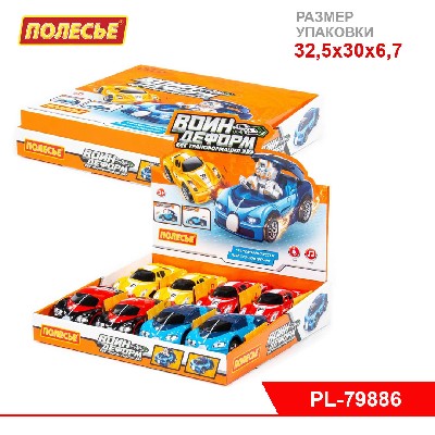 Автомобиль инерционный -"Воин ДЕФОРМ" (со светом и звуком) (дисплей)