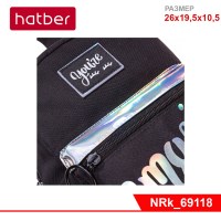 Рюкзак Hatber MINI серия  -Amazing- 26х19,5х10,5см полиэстер голографический эффект 1 отделение 1 ка
