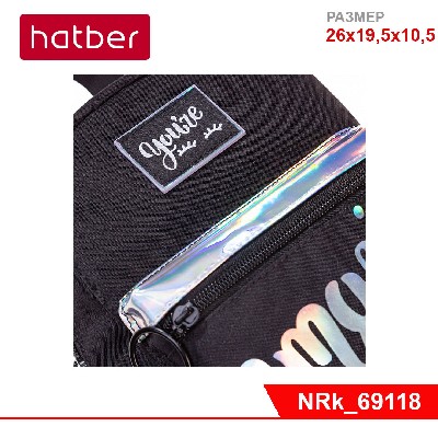 Рюкзак Hatber MINI серия  -Amazing- 26х19,5х10,5см полиэстер голографический эффект 1 отделение 1 ка
