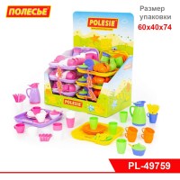 Набор детской посуды "Алиса" с подносом на 4 персоны (дисплей №8) Polesie