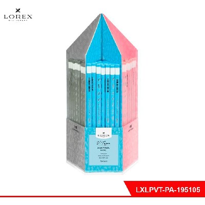 Карандаш чернографит. дерев. LOREX V-TYPE PASTEL НВ заточенный трехгранные тубус принт на корпусе